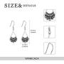 WINNICACA Sterling Silver rbg Dissent Collar Earrings Dangle Drop Jewelry Gifts for Women Fan of Ruth Bader Ginsburg
