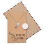 Quan Jewelry Eiffel Tower Pendant Travel Necklace, Gifts for Travelers, Bonjour Paris Inspirational Card, Anniversary Romantic Gifts for Her