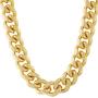 LIFETIME JEWELRY 11mm Cuban Link Chain Necklace for Men & Teen 24k Gold Plated