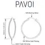 PAVOI 14K Gold Plated 925 Sterling Silver Post Cubic Zirconia Hoop Earrings 30/15mm