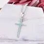 YL Cross Necklace 925 Sterling Silver Halo Pendant Religious Jewelry Christian Baptism Gifts YL Cross Necklace 925 Sterling Silver Halo Pendant Religious Jewelry Christian Baptism Gifts
