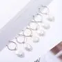 PengJin Womens pearl drop earrings, hypoallergenic copper, nature fashionable and elegant jewelry, suitable for girls birthday wedding