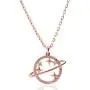 Fadilo Pendant Necklaces for Women Sterling Silver Necklaces Planet Smile Heart Adjustable Jewelry Gift for Women Wedding Mothers Day