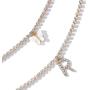 Masiter Glitter Rhinestone Necklace Layered Pendant Choker Crystal Tennis Chain Party Costume Jewelry for Women and Girls