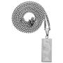 Nsitbbuery Hip Hop Stainless Steel Dollar Bill Tag Pendant Necklace