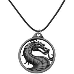 FAADBUK Mortal Kombat Vintage Charms Jewelry Mortal Kombat Lover Gift Mortal Kombat Dragon Amulet Necklace & Keychain for Family Friend