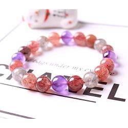 Alexs Wish List Natural Super Seven Melodys Stone 8mm Round Beads Bracelet | Super Power Healing Meditation Bracelet