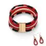 Barode Multilayer Tribal Choker Necklace Colorful Rope Weave African Necklaces Woven Chockers Chunky Statement Necklace and Earrings Set for Women Barode Multilayer Tribal Choker Necklace Colorful Rope Weave African Necklaces Woven Chockers Chunky Statement Necklace and Earrings Set for Women