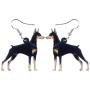 NEWEI Acrylic Drop Dangle Sweet Doberman Pinscher Dog Earrings Fashion Jewelry For Gift Girl Women Charms