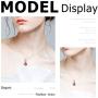 CDE Swarovski Necklace Flower Pendant Pink Crystals Women Jewelry Necklaces
