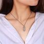 VNOX Stainless Steel Bullet Pendant Necklace for Men Women,Black