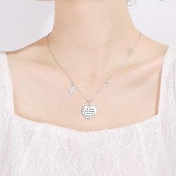 Memorial Urn Necklace for Dog Cat Pets Ashes,Engraved''Always in My Heart''Sterling Silver Dog Paw Pendant Necklace For Women Girls Unisex