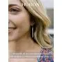 HUSION Fashion Bar Neckacle and Earrings Gold Plated Simple Bar Y Shaped Necklace and Leaves Jewelry Sets for Women Girls