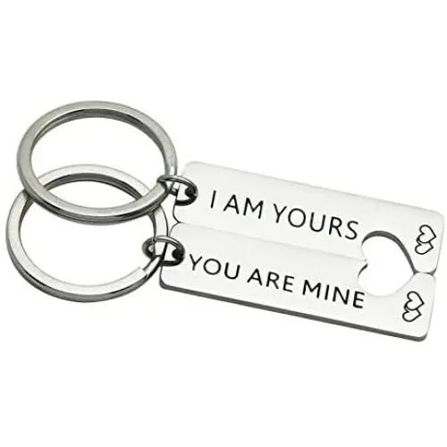 Ikunne Couple Keychain Gifts for Girlfriend Boyfriend I am Yours You are Mine/She& He Swiped Right Keychian Sets Couples Jewelry Gift for Valentines Day Anniversary Ikunne Couple Keychain Gifts for Girlfriend Boyfriend I am Yours You are Mine/She& He Swiped Right Keychian Sets Couples Jewelry Gift for Valentines Day Anniversary