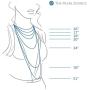 THE PEARL SOURCE 14K Gold 6-6.5mm AAA Quality Round White Akoya Cultured Pearl Necklace & Earrings Set in 17'' Princess Length for Women