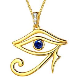 Symbol of Protection Necklace for Men Women 925 Sterling Silver Egypt Eye of Horus/Tree of Life Drop Pendant/ Wavy Cross Men Necklace/Round Star of David Amulet Pendant Necklace Amulet Jewelry Gift