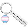 BAUNA LGBTQ Transgender Pride Key Chain Trans Flag Gift This Isn’t My Final Form Gay Pride Jewelry Gift