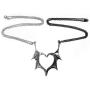 COLORFUL BLING 2 Pcs Wing Necklace Charm Matching Demon Dragon Wing Love Heart Pendant Necklace Couple Family Friendship Necklace Jewelry Gift for Women Men Lovers