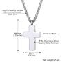 PROSTEEL Stainless Steel Bible Bullet Charm Necklace, Cross Bottle Locket Necklace, Perfume Bottle, Hair Locket, Ashes Urn Necklace, Men Women Memorial Keepsake Jewelry