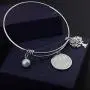 BEKECH Nonna Bracelet Grandma Nonna Charm Expandable Wire Bangle Nana Nonna Jewelry Grandmother Gift for Family Nonna
