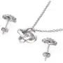 Yoursfs Halos Bridal Jewelry Set for Women Platinum Plated Big CZ Austrian Crystal Clip On Earrings Pendant Necklace Sets