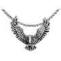 Xusamss Punk Rock Titanium Steel Wings Eagle Pendant Necklace,24inhes Link Chain
