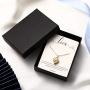 KissYan Tiny Heart Initial Necklace, 14K Gold Plated Cubic Zirconia Dainty Letter Double-Sided Pendant Necklace Alphabet A-Z Fashion Jewelry Gift for Women Girls