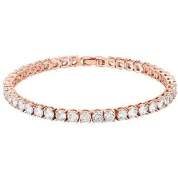 PAVOI 14K Gold Plated Cubic Zirconia Classic Tennis Bracelet | Gold Bracelets for Women | 4mm CZ, Size 6.5-7.5 Inch