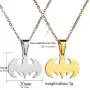 RZCXBS Womens Men Lightweight Surgical Stainless Steel Bat Man Necklace Charm Batman Insect Necklace