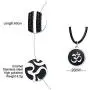 Mens Buddha Namaste Ohm Om Aum Sanskrit Symbol Medallion Pendant Necklace,Hindu Amulet Yoga Jewelry