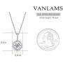 VANLAMS Delicate Sterling Silver Cubic Zirconia Dancing Heart Pendant Necklace Women Girl Jewelry Gifts (Dancing)