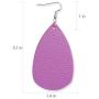 Latiiz Dangle Faux Leather Earrings for Women Lightweight Handmade Colorful Petal Earrings Teardrop Sets as Lovely Outfit Jewelry