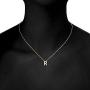 PAVOI 14K Yellow Gold Plated Cubic Zirconia Initial Necklace | Letter Necklaces for Women