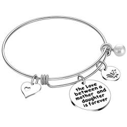 Nimteve Mom Gifts from Daughter Son Mother Bracelet Bangle Jewellery Gifts for Women