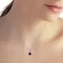 Galaxy Gold 14k 20'' Solid White Gold Heart-shaped Natural 1.15 Carat Purple Amethyst Pendant Necklace