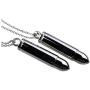 (2) Silver Bullet Memorial Cremation Jewelry Urns Necklaces for Ashes Stainless Steel 20'' inch Chains, Police, Military, Soldier, Sportsman, K9, Officer