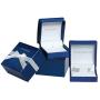 KATARINA Diamond Jewelry Set with Fresh Water Pearl and Sapphire in 14K White Gold (0.08 cttw)