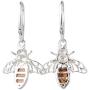 Sterling Silver and Baltic Honey Amber French Leverback Earrings''Bumble Bee'' (small)