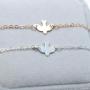 TseanYi Sidesway Dove Choker Necklace Tiny Silver Bird Dove Necklace Chain Sparrow Cute Necklaces Jewelry for Women and Girls (Silver)