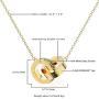 SOOYINN Interlocking Double Circles Necklace with “LOVE FOREVER” and Cubic Zirconia , Rose Gold | Gold | Silver Pendant Necklaces for Women and Girls Jewelry Gifts