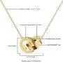 SOOYINN Interlocking Double Circles Necklace with “LOVE FOREVER” and Cubic Zirconia , Rose Gold | Gold | Silver Pendant Necklaces for Women and Girls Jewelry Gifts