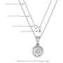 La Joya 1/4-1 Carat Total Weight (cttw) Certified Lab Grown Diamond Pendant Necklace - Solid 14k White Or Yellow Gold Bezel Setting With Adjustable Chain - GH Color And VS/SI Clarity Up Diamonds