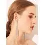 Kemstone Fashion Rose Gold/Silver Long Tassel Earrings for Women Kemstone Fashion Rose Gold/Silver Long Tassel Earrings for Women