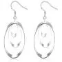 Sterling Silver Plated Oval Dangle for Women Teen Girls Silver Drop Earrings,with BuycitKy PU Jewelry Pouch Sterling Silver Plated Oval Dangle for Women Teen Girls Silver Drop Earrings,with BuycitKy PU Jewelry Pouch