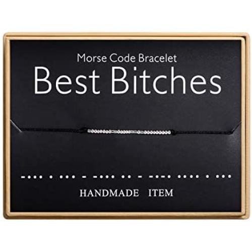 Morse Code Bracelet Handmade Bead Adjustable String Bracelets Inspirational Jewelry for Women