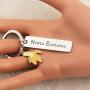BAUNA Grandma Keychain Ideas Funny Nana Banana Key Ring Grandmother Gift from Granddaughter Grandson For Birthday Mother’s Day