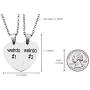 enhong BFF Necklace for 2,Teen Girls & Boys Gifts Stainless Steel Heart Friendship Necklace Set
