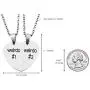 enhong BFF Necklace for 2,Teen Girls & Boys Gifts Stainless Steel Heart Friendship Necklace Set