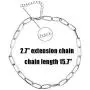ABONDEVER Paperclip Oval Rectangle Link Chain Choker Necklace Punk Hip Hop Plated Cute Dainty Alloy Bracelet Jewelry Set Gift for Women Girls