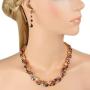EVER FAITH Full Zircon Party Layer Tear Drop Necklace Earrings Set